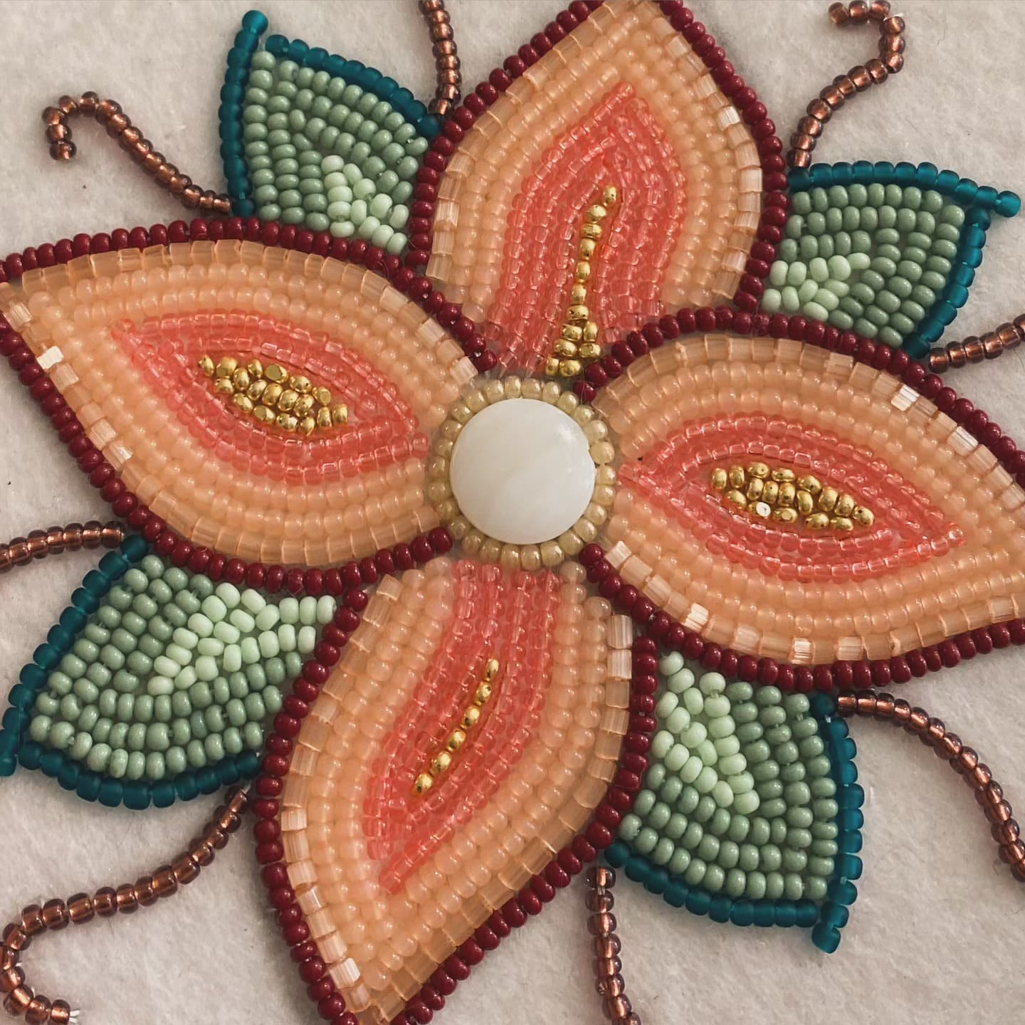 Coral Floral Medallion