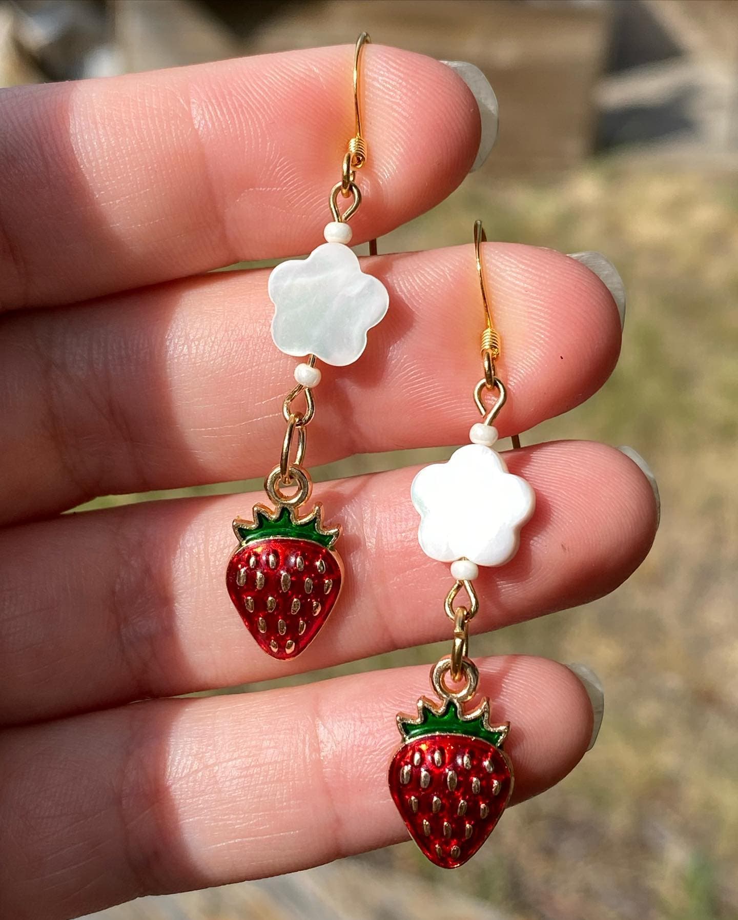 Strawberry Earrings — view 2